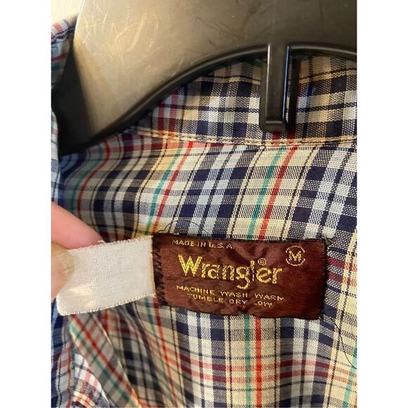 Wrangler Ss shirt medium raw hems MAde in USA - Picture 3 of 6